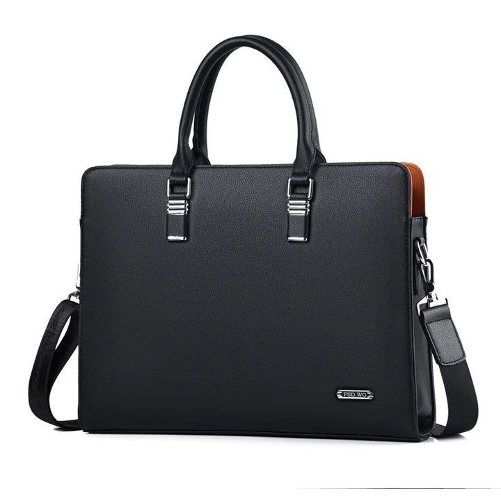 Stilvolle Herren Aktentasche mit verstellbarem Schultergurt, perfekt als Laptoptasche 15 Zoll für Businessreisen.