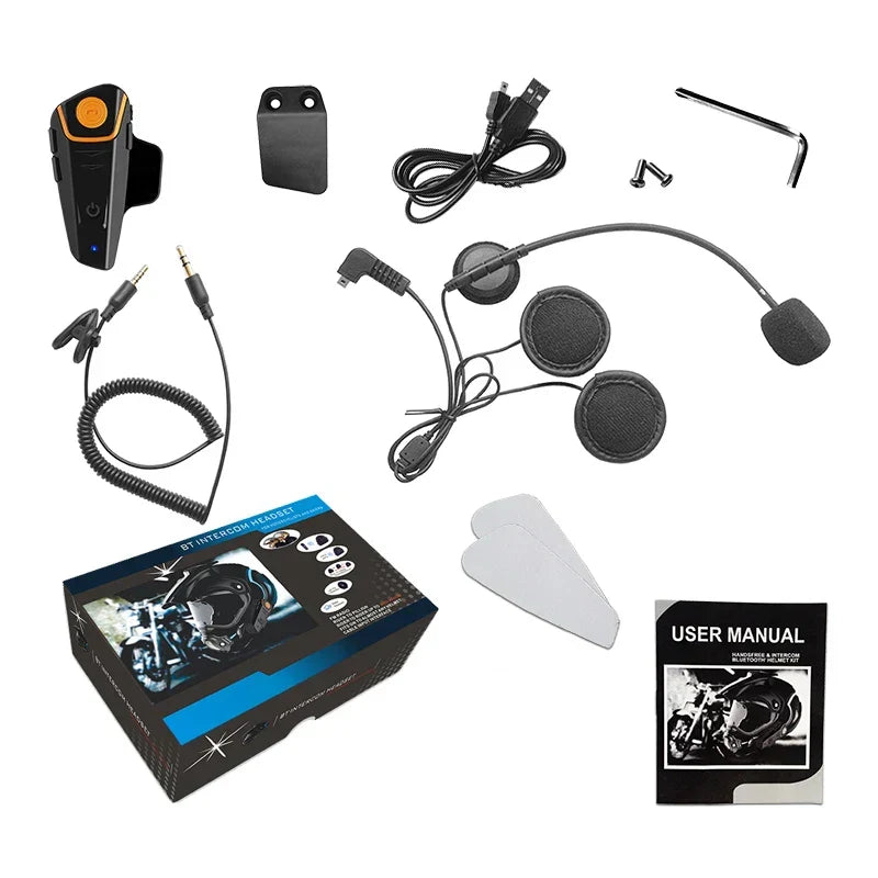 Biker Bluetooth Headset "RoadLink" für Motorradhelme, kristallklare Kommunikation und 1000M Reichweite.