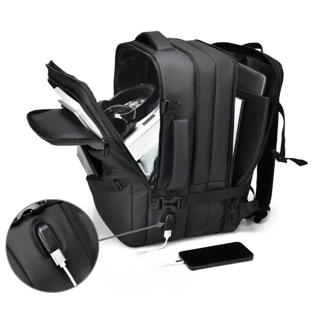 Antidiebstahl-Reißverschluss am UrbanDay Rucksack. Sicherer Laptoprucksack, unisex. Ideal für Pendler & Reisen.