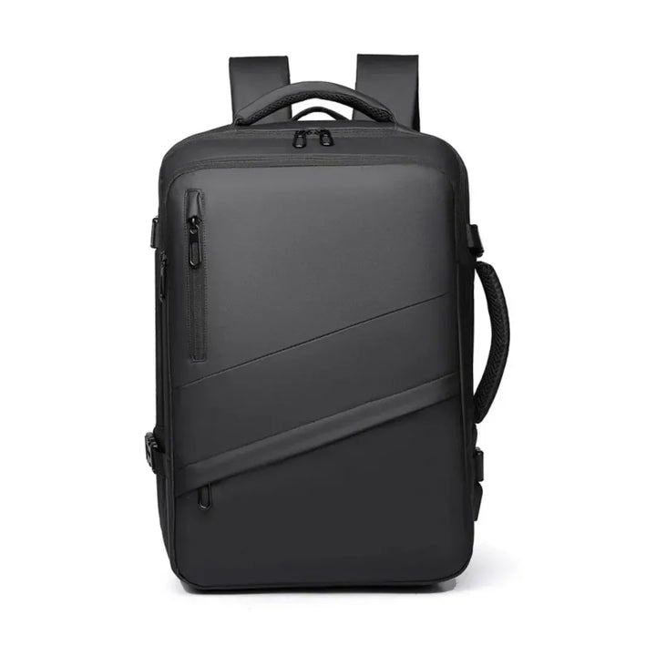 UrbanDay Unisex-Rucksack beim Pendeln getragen. Erweiterbar, wasserdicht & antidiebstahl für Laptop.