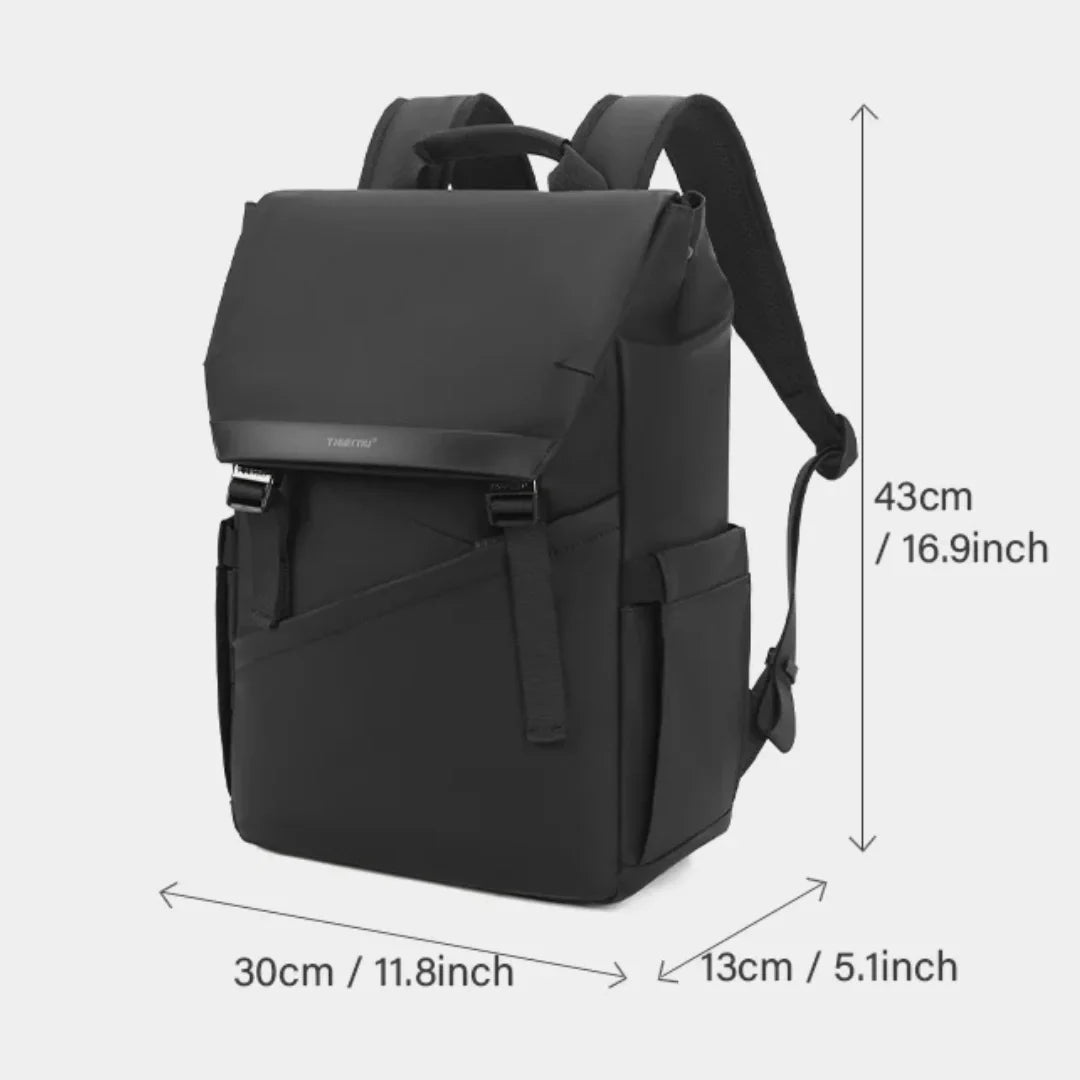 Eleganter T-Nu Avant Bürorucksack in Grau, minimalistisches Design, geeignet für Laptops bis 15 Zoll.