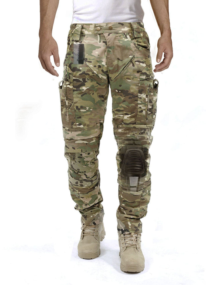 Moderne Herren Outdoor-Hose mit Cargo-Taschen und Kniepolsterung für maximale Funktionalität.