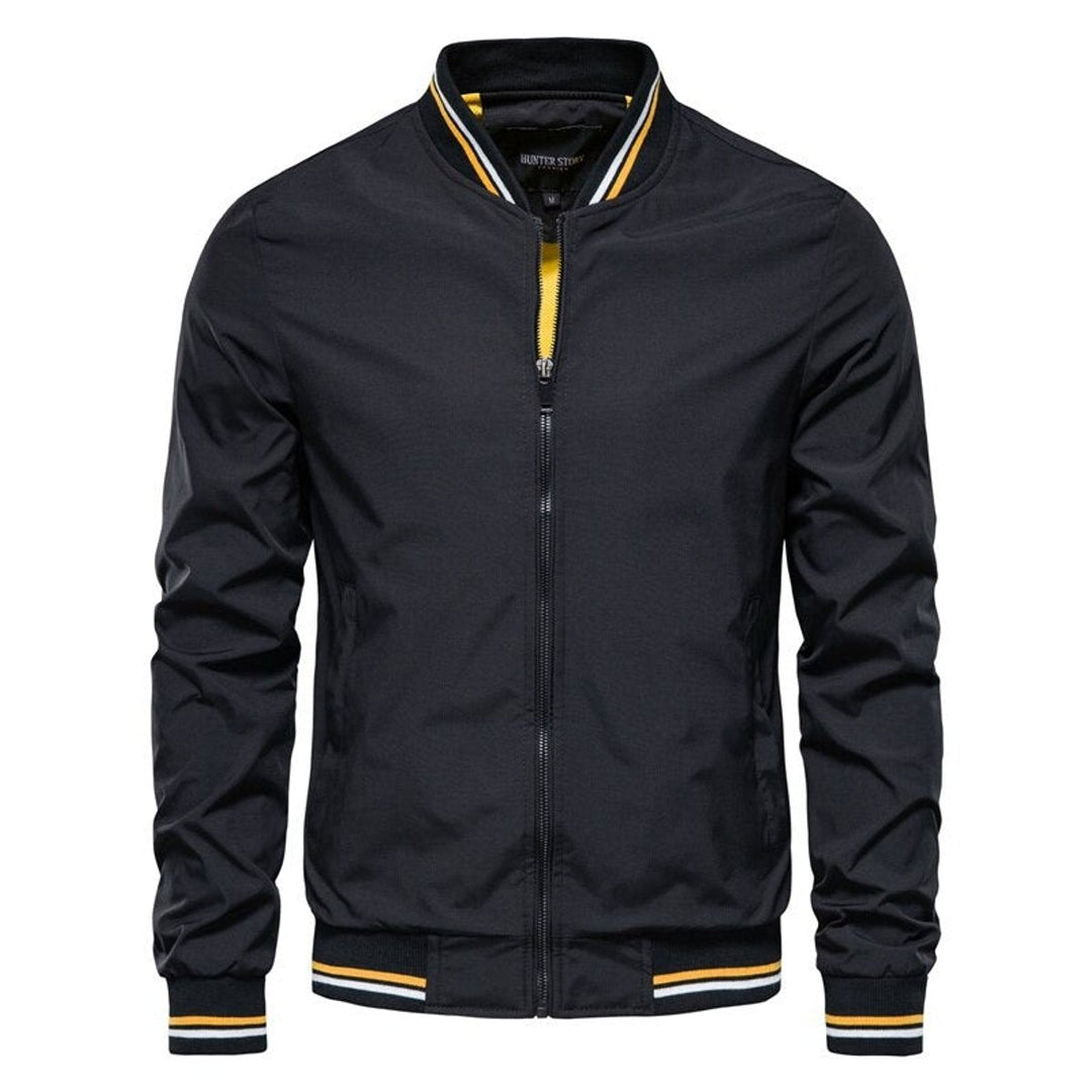 Herren Bomberjacke mit Kontrastbündchen, ideal als lässige Übergangsjacke für Frühling & Herbst.