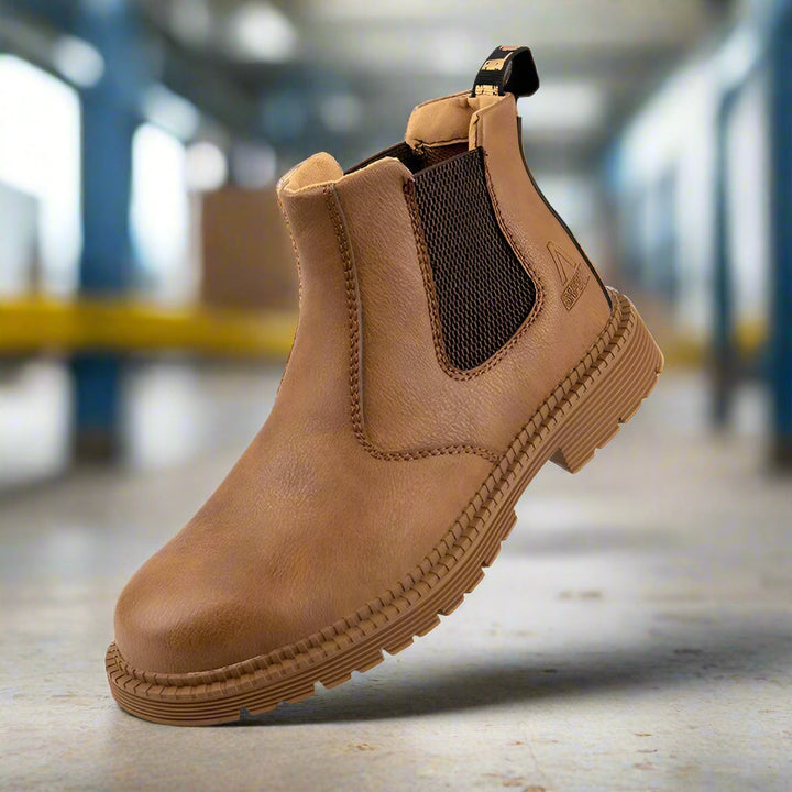 Bequeme Herren Schutzschuhe: Sicherheitsstiefel mit Stahlkappe, ideal für Bau, Industrie und Outdoor-Arbeiten.