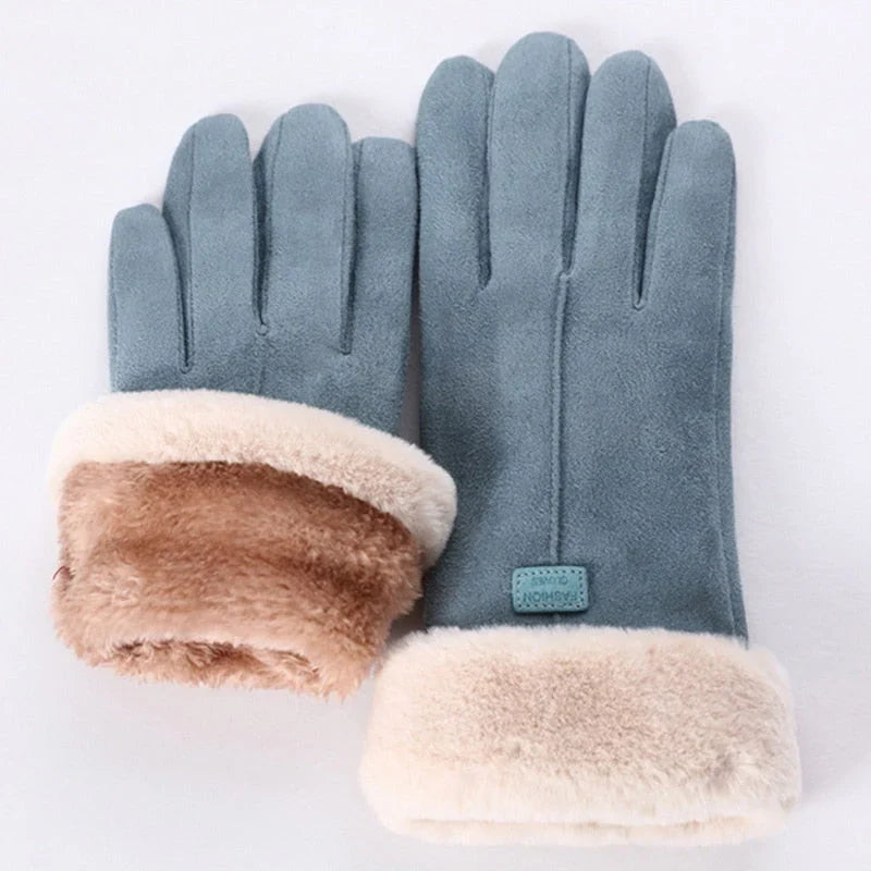 Ultrasofte Damen Winterhandschuhe in Schwarz, warm und bequem für kalte Tage und Kälteschutz.