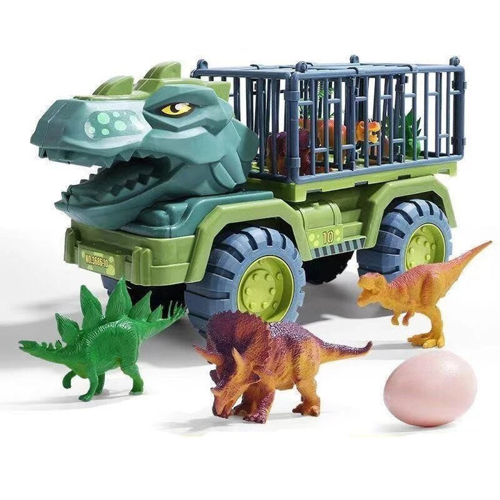 Detailreiches Dinosaurier- & Fahrzeug-Abenteuer-Spielset für Kinder; robustes Spielzeug für Jungen & Mädchen.