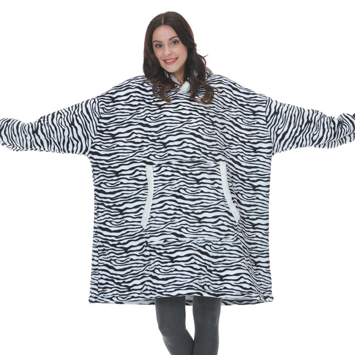 Warmer Unisex Hoodie Decke, perfekt für Couch, Bett oder Homeoffice.