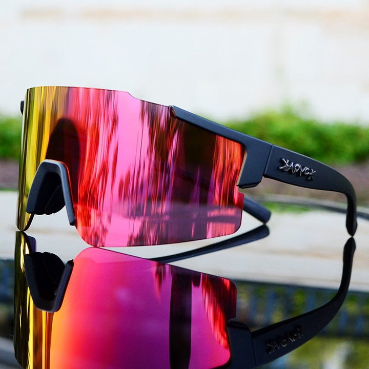 Komfortable Fahrrad Sonnenbrille mit UV-Schutz für Herren und Damen beim Sport.
