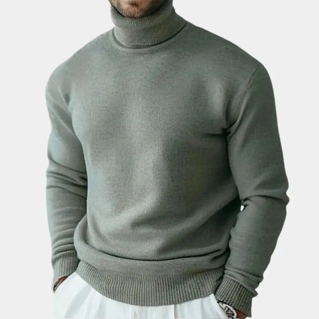 Herren Rollkragenpullover, elegant & warm, ideal für Wintermode.