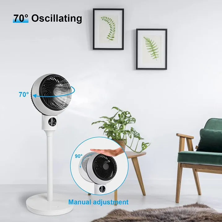 Perfekter Sommer-Ventilator: höhenverstellbar, leise, mit Fernbedienung für maximale Kühlung im Zuhause.