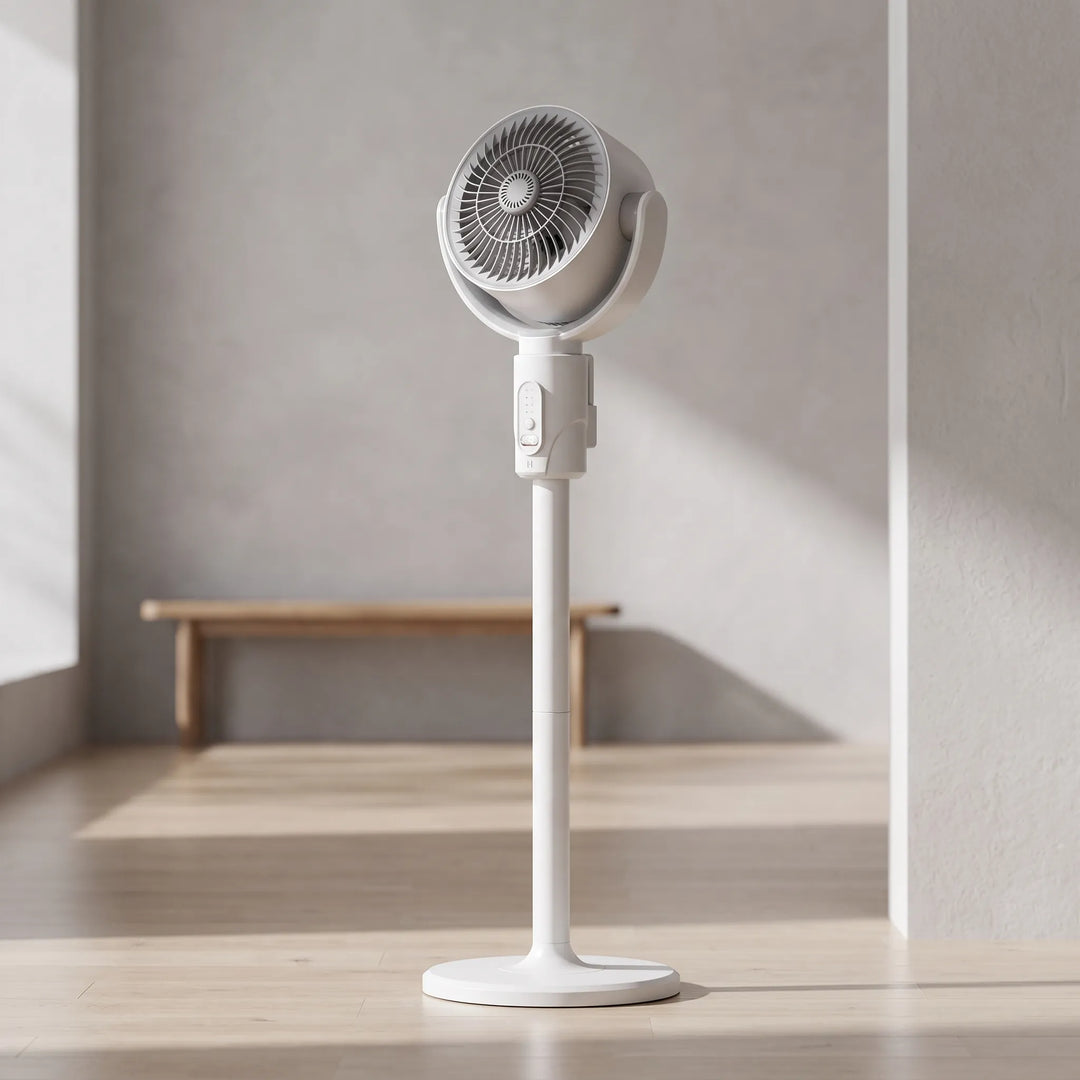 Höhenverstellbarer Standventilator mit flexibler Kühlung. Perfekt für Sommer, inkl. USB & Fernbedienung.