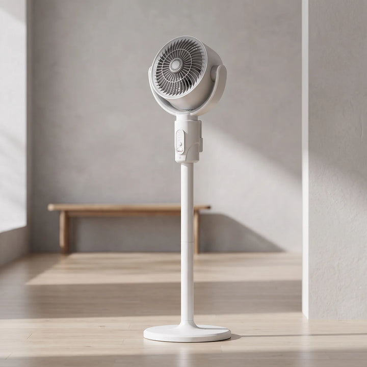Höhenverstellbarer Standventilator mit flexibler Kühlung. Perfekt für Sommer, inkl. USB & Fernbedienung.