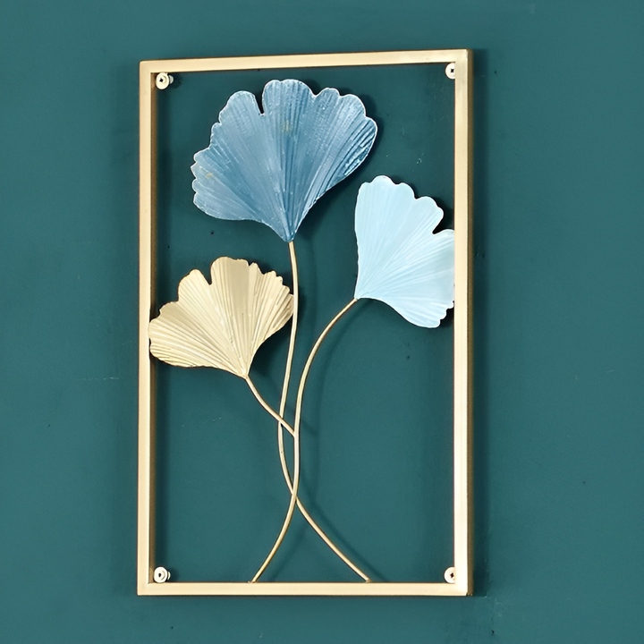 Modernes Blatt-Design Wandkunst, elegantes nordisches Wanddekor für das Schlafzimmer.