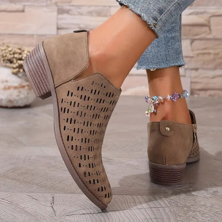Modische Damenstiefel für Freizeit und Alltag, mit Reißverschluss, bequem, rutschfest und atmungsaktiv.