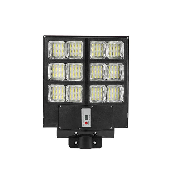 Detaillierte Ansicht der Solvion 600 Solar-LED-Lampe, robustes Gehäuse, wetterfest für den Einsatz im Außenbereich.