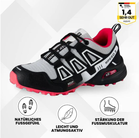 Ergonomische Komfortschuhe für Herren, wasserdicht und atmungsaktiv, perfekt für lange Wanderungen.