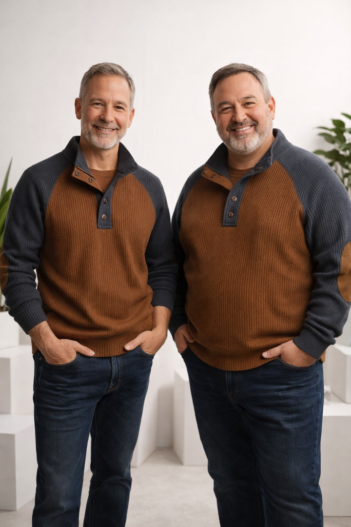 Vielseitiges Herren Langarmshirt Isaarel, Stehkragen-Design, ideales Freizeit-Oberteil.