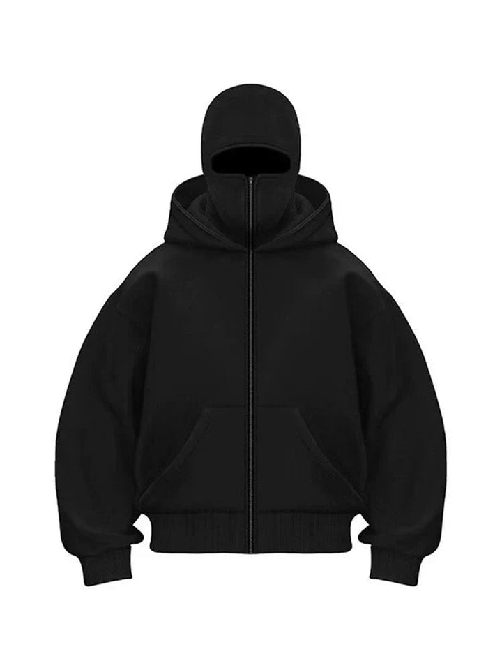 Lässiger schwarzer Herren Kapuzenpullover, modern geschnitten, ideal für Streetwear und Sport.