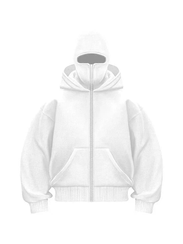 Sportlicher Herren Sweatshirt Kapuzenpullover in Weiß, moderner Schnitt für Freizeit und lässige Mode.