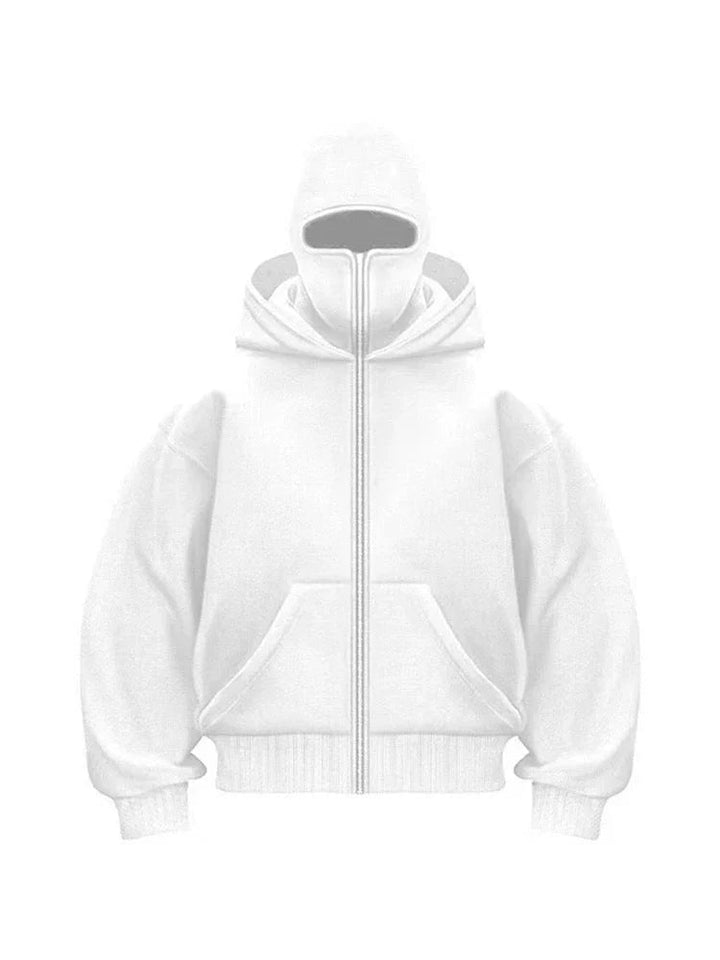 Sportlicher Herren Sweatshirt Kapuzenpullover in Weiß, moderner Schnitt für Freizeit und lässige Mode.