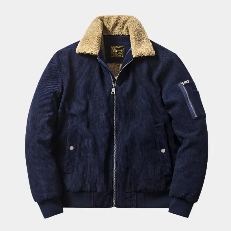 Modische Herren Bomberjacke in Blau, ideal für lässige Freizeit-Outfits und moderne Herrenmode.