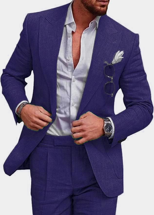 Jasper Herren Slim Fit Anzughose. Perfekt geschnitten, Teil des Zweiteiler Anzug Sets für elegante Männer Mode.