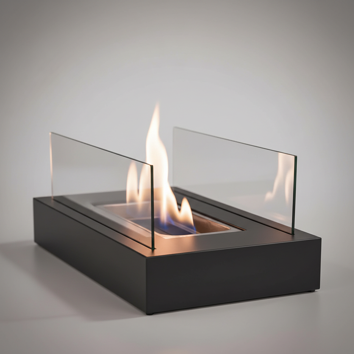 Elegantes Ethanol-Tischfeuer für drinnen & draußen, rauchfreier Kamin für stilvolle Dekoration und Wärme.