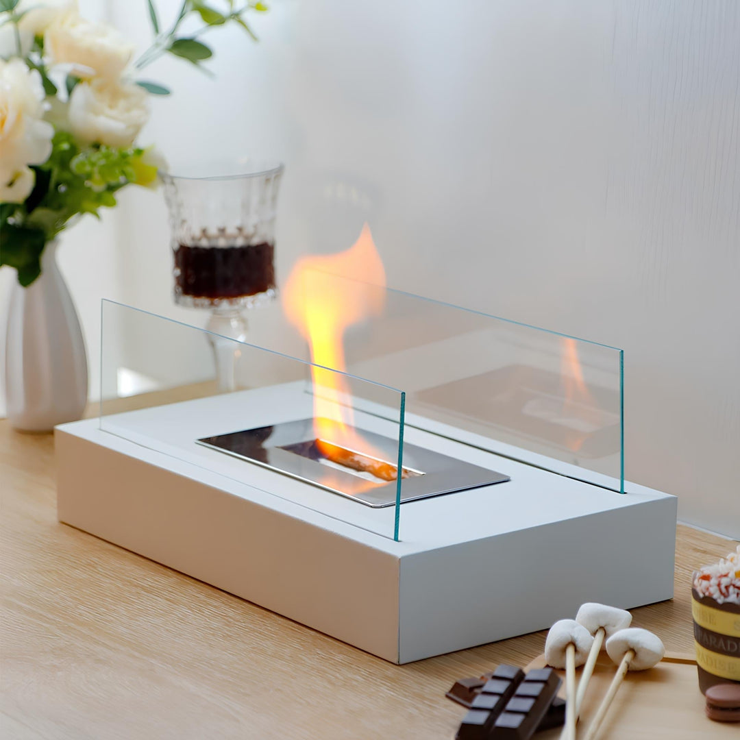 Geschenkidee: Rauchfreies Luxfire Tisch-Dekofeuer für Ethanol, perfekt für stimmungsvolle Abende innen & außen.