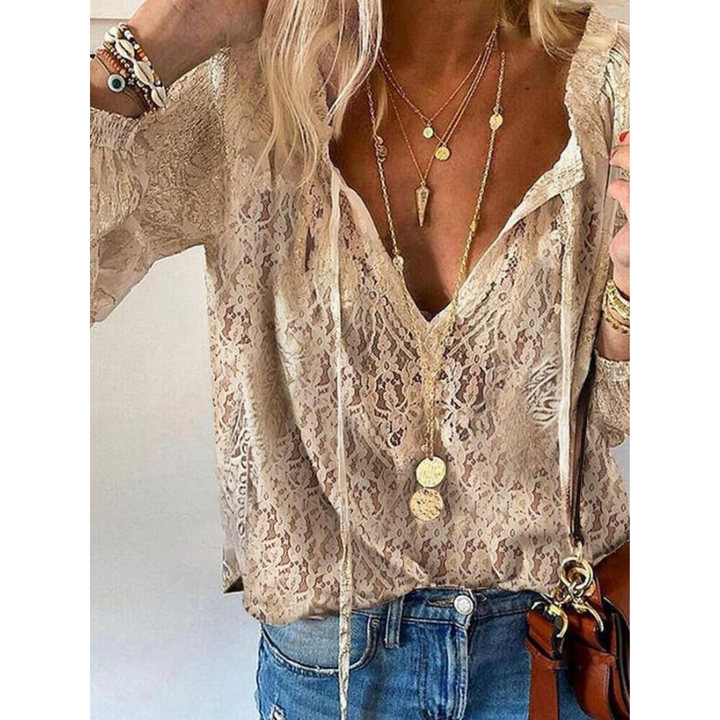 Damen Boho Bluse mit lockerem Schnitt für stilvolle Sommerlooks und Freizeitmode.