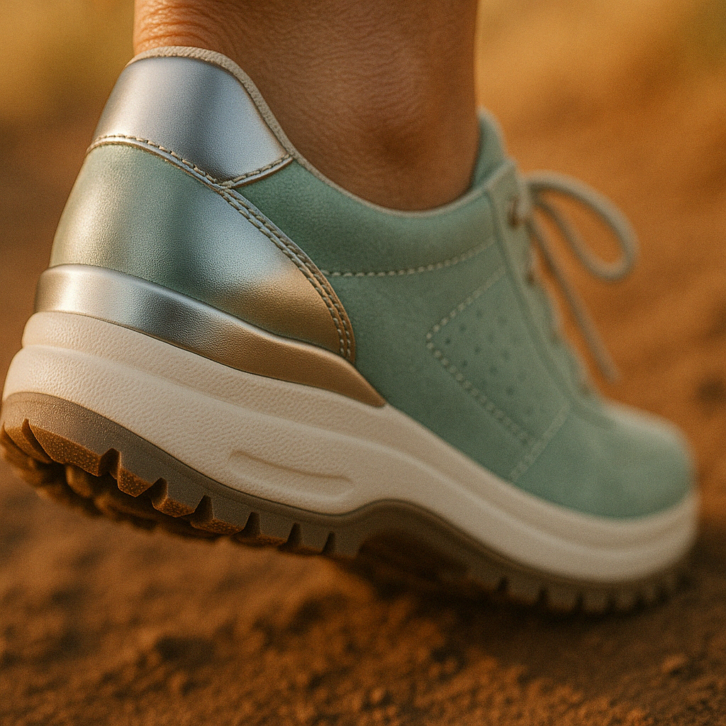 Orthopädische Damen Outdoor-Schuhe mit hoher Stabilität. Perfekt für Wanderwege und Spaziergänge.