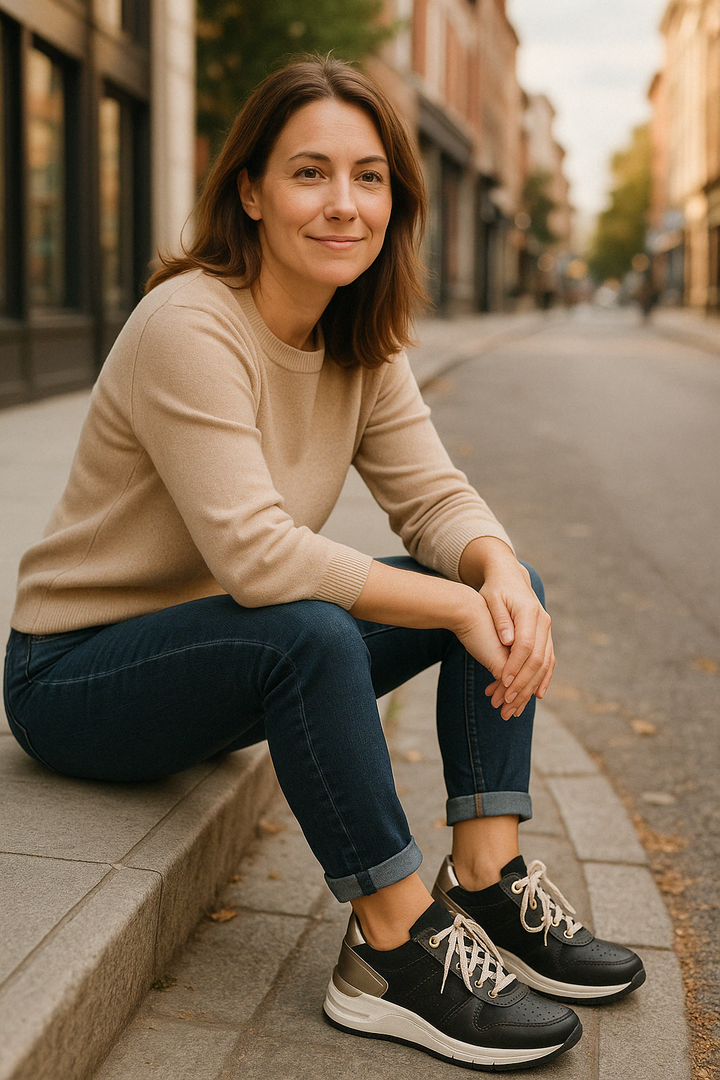 Damen Wander- und Alltagsschuhe: Orthopädisch, bequem, mit stabilem Profil.