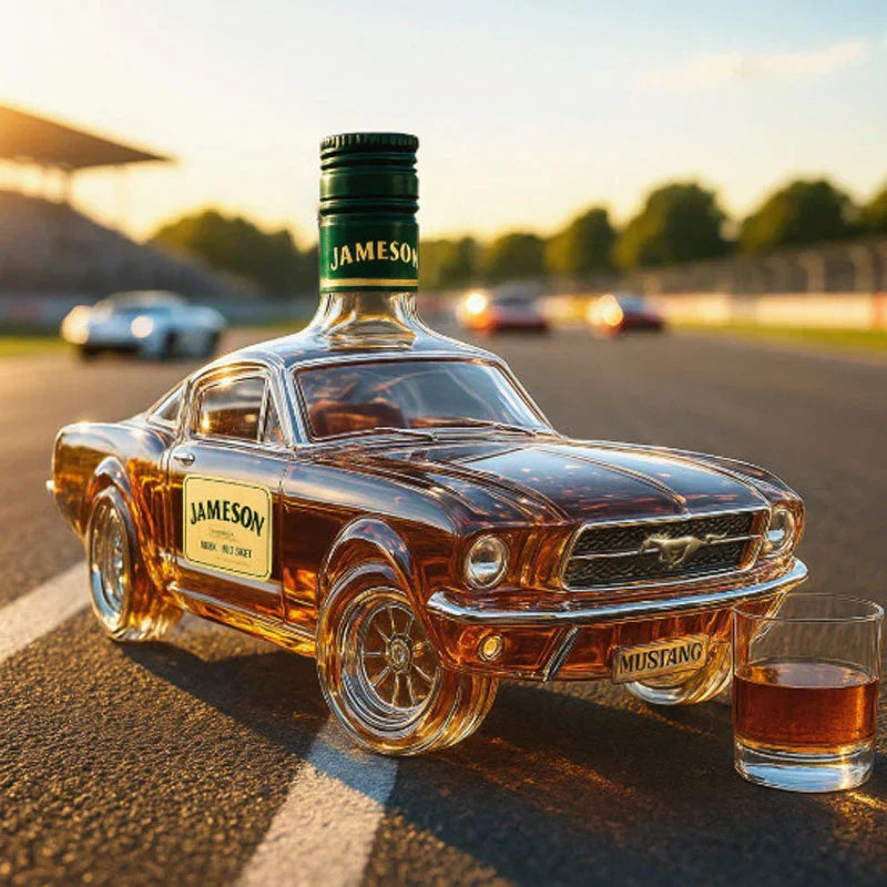 Einzigartige Whiskey Karaffe im Autodesign, limitierte Edition, perfekte Geschenkidee für Bar & Wohnaccessoires.