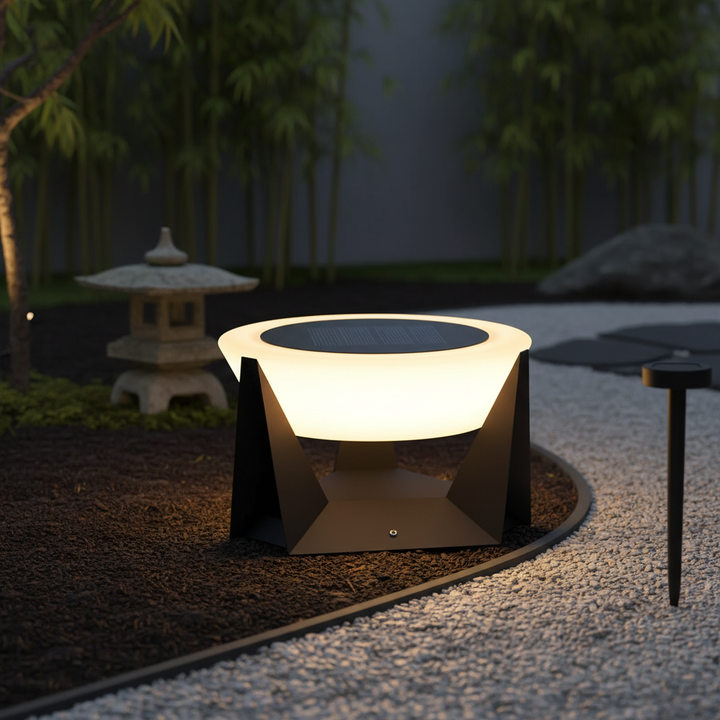 HikariBeam Solar-Gartenleuchte, japanisches Design, wetterfest, für stimmungsvolle Außenbeleuchtung und Gartendeko.