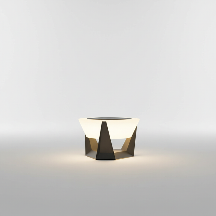Detailansicht der HikariBeam Solar-Gartenleuchte mit elegantem, japanischem Design für stimmungsvolles Licht.