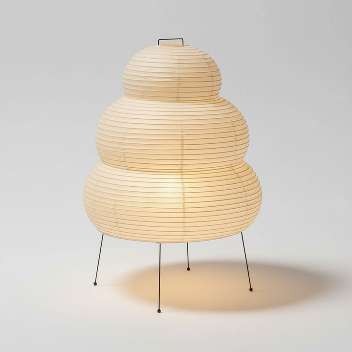 Elegante japanische Tischlampe aus Papier, ideal als Stimmungslicht und Beleuchtung für Ihr Zuhause.