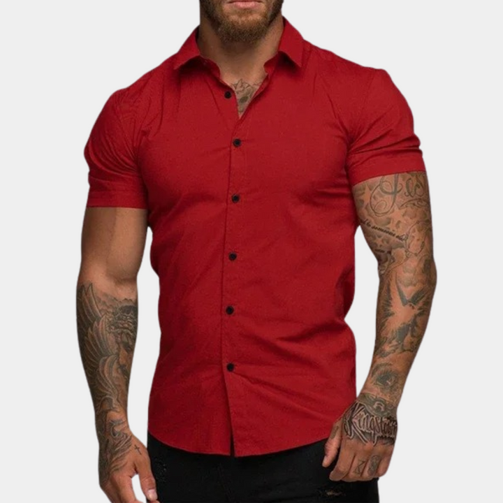 Modernes Herren Kurzarmhemd Jasper. Atmungsaktiv und stilvoll. Das perfekte Sommerhemd für einen entspannten Freizeit-Look.