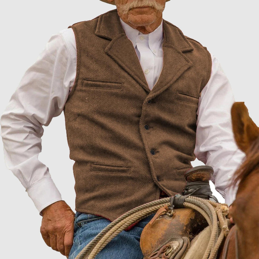 Hochwertige Herrenweste mit Revers, elegant & vielseitig. Klassische Slim Fit Anzugweste für Business & Freizeit.