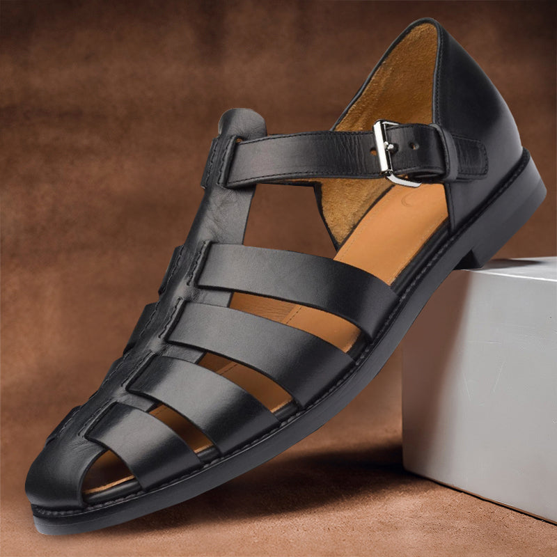 Stylische Herren Sommer-Sandalen mit breiten Riemen, bequem, rutschfest für Strand & Freizeit.