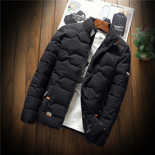 Warme Herren Steppjacke für Sport & Outdoor-Aktivitäten; gesteppte Winterjacke & Übergangsjacke für Männer.