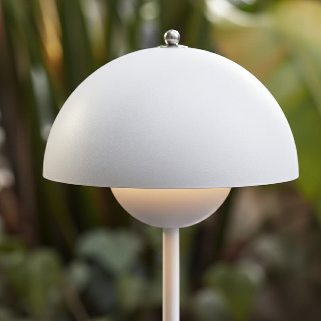 Elegante Moonlyte LED Tischlampe im Retro-Design. Dimmbares Stimmungslicht für gemütliche Abende.