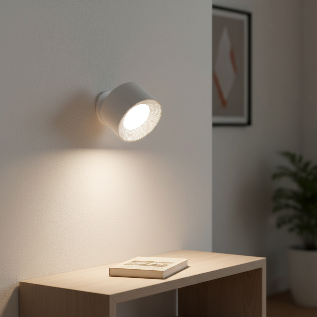 Kabellose magnetische FlexiHalo LED-Wandleuchte für flexibles Licht, dimmbar und vielseitig einsetzbar.
