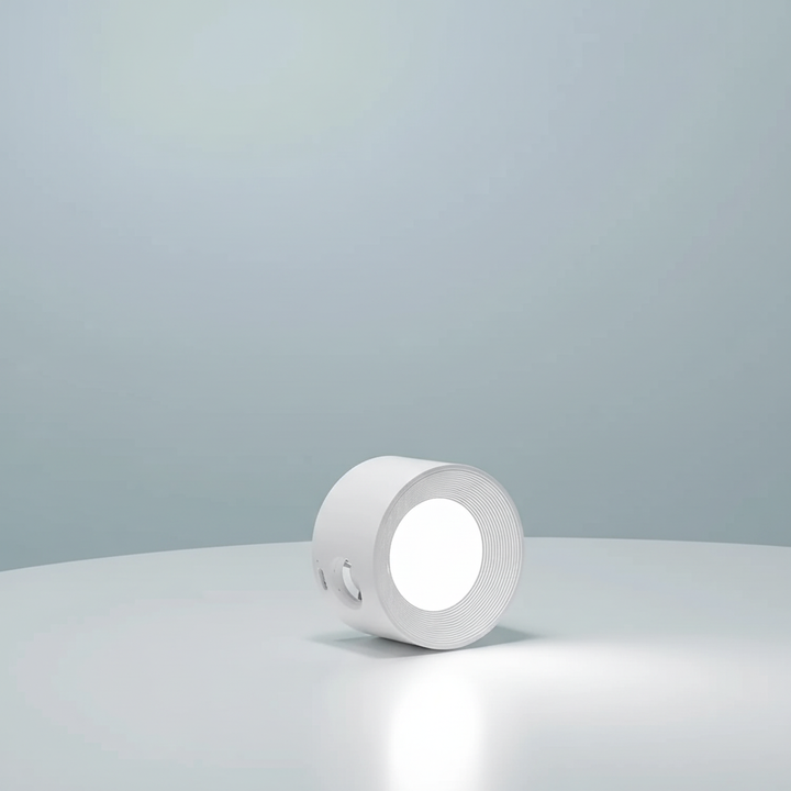 FlexiHalo kabellose Leselampe für Schlafzimmer, magnetisch an der Wand, dimmbar für angenehmes Licht.