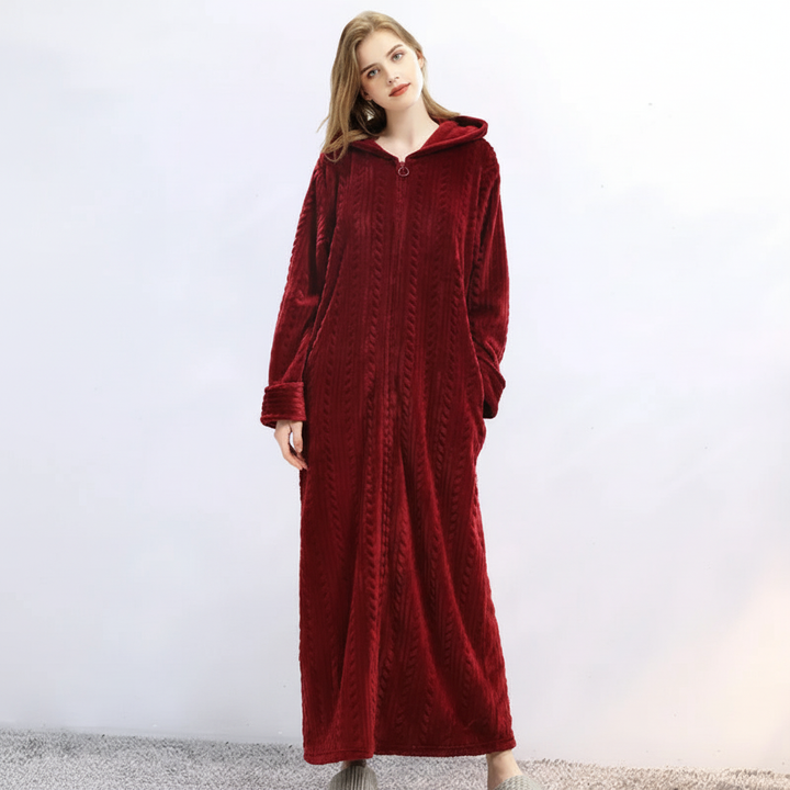 Dein HugGown: Warmer Kapuzenbademantel für Damen und Herren. Perfekt für den Winter und gemütliche Wärme.