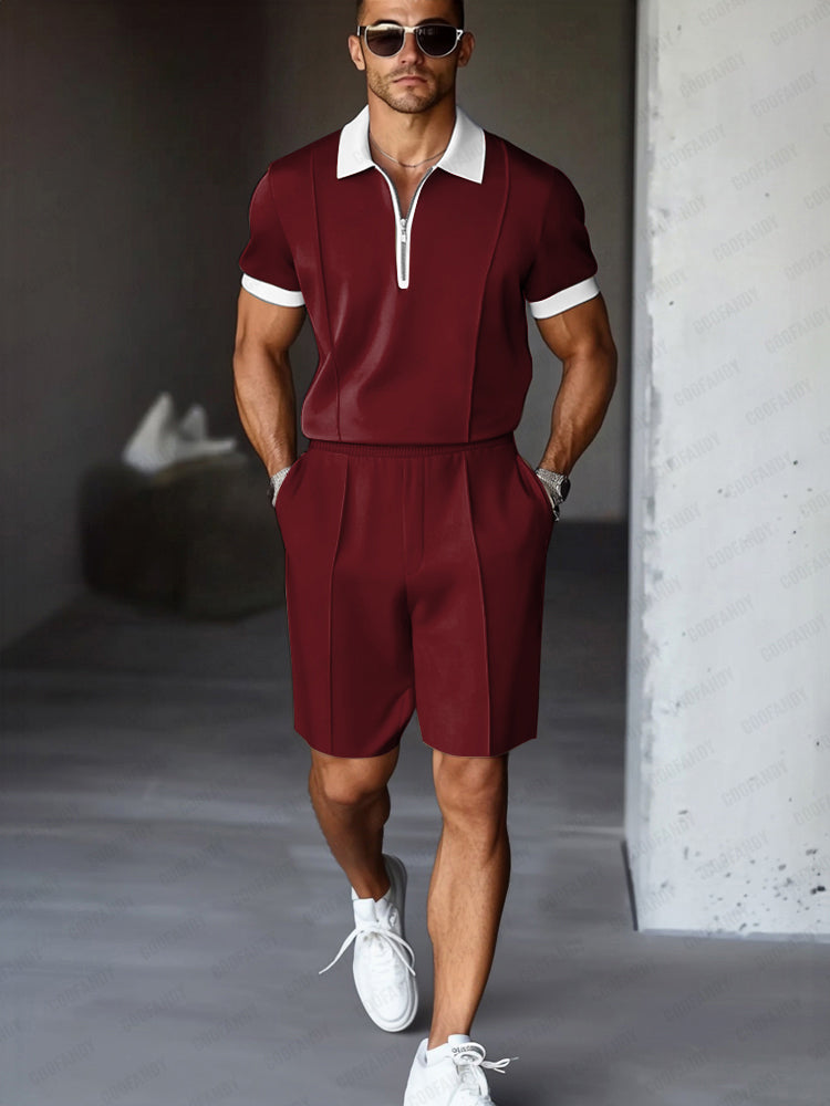 Herren Karo Set, vielseitige Freizeitkleidung für Alltag, Reisen & gemütliche Stunden.