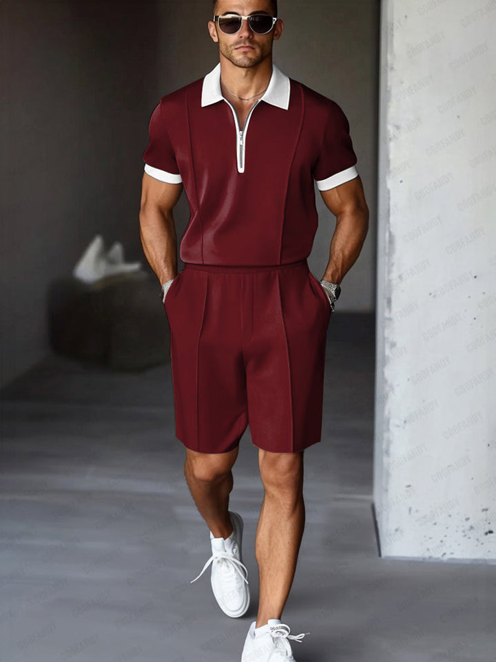 Herren Karo Set, vielseitige Freizeitkleidung für Alltag, Reisen & gemütliche Stunden.