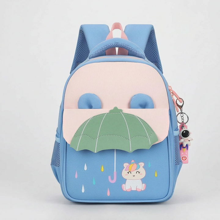 Kindertragetasche mit buntem Cartoon-Design, ideal für Vorschule, mit Hauptfach und geringem Gewicht.