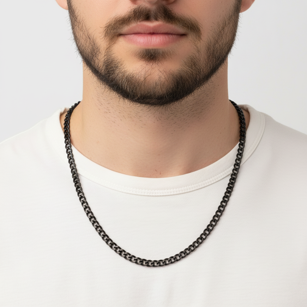 Langlebiges Design der Herrenkette "StyleChain", klassisch, robust, wasserfest, zeitloser Herrenchmuck.