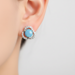 Blauer Opal Und Silber
