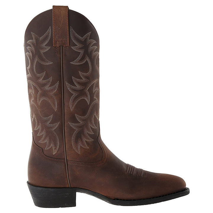 Komfortable Damen-Cowboystiefel Ingeborg, kniehoch, mit stabilem Blockabsatz und zeitlosem Design.