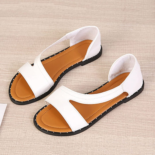 Elegante Damen Sandalen für Sommer und Freizeit. Bequeme Damenschuhe mit weichem Fußbett. Modische offene Sandalen.